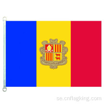 Andorra nationella flagga 100% polyster 90 * 150 CM Andorra banner